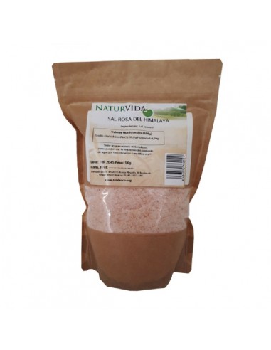 Sal rosa del Himalaya de Naturvida, 500 gramos
