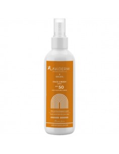 Soleil spray solar facial y corporal SPF 50+ de Laviderm, 300 mililitros