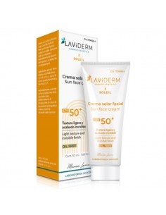 Soleil crema solar facial SPF 50+ oil free de Laviderm, 50 mililitros