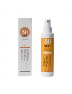 Protector solar en spray SPF 50 de Bioearth, 150 mililitros