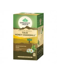 Tulsi infusión honey chamomile de Organic India, 25 unidades