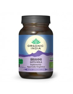 Brahmi gotu kola de ayurveda ECO de Organic India, 90 cápsulas