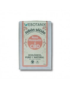 Jabón sólido CBD con rosa mosqueta de WeBotanix, 100 gramos