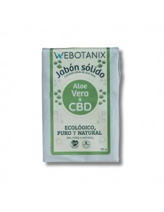 Jabón sólido CBD con aloe vera de WeBotanix, 100 gramos