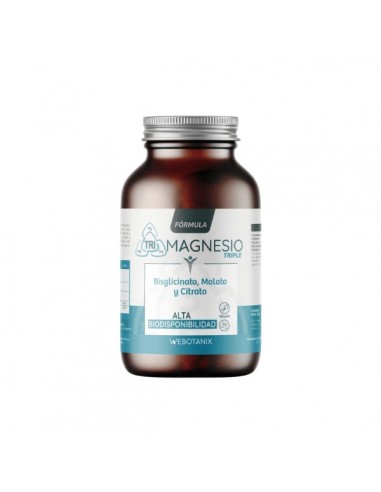 Fórmula triple magnesio de WeBotanix, 60 cápsulas