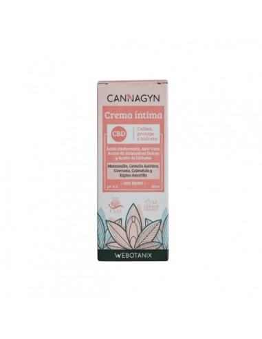 Cannagyn crema íntima BIO de WeBotanix, 30 mililitros
