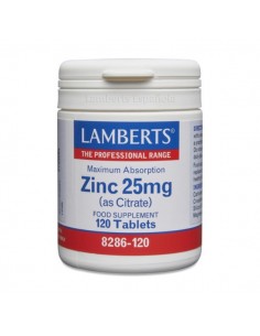 Zinc 25mg de Lamberts, 120 comprimidos