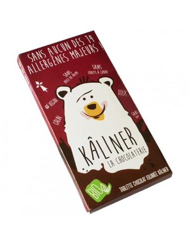 Chocolate relleno original BIO de Kaliner, 100 gramos