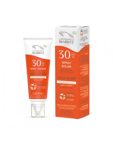 Spray solar facial y corporal SPF 30 de Laboratoires de Biarritz, 100 mililitros