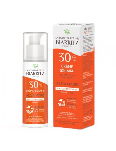 Crema solar facial SPF 30 de Laboratoires de Biarritz, 50 mililitros